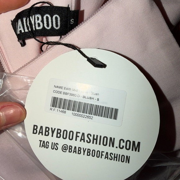 Elegant Pink Midi Dress (S) - Picture 6 of 6